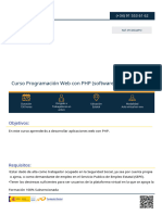 Curso de Curso Programación Web Con PHP (Software Libre) IFCD044PO