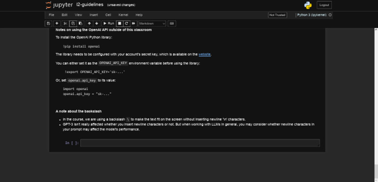 Using OpenAI API in Jupyter Notebook | PDF