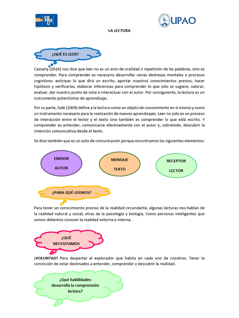 Niveles de Compresión Lectora | PDF | Inferencia | Comprensión lectora
