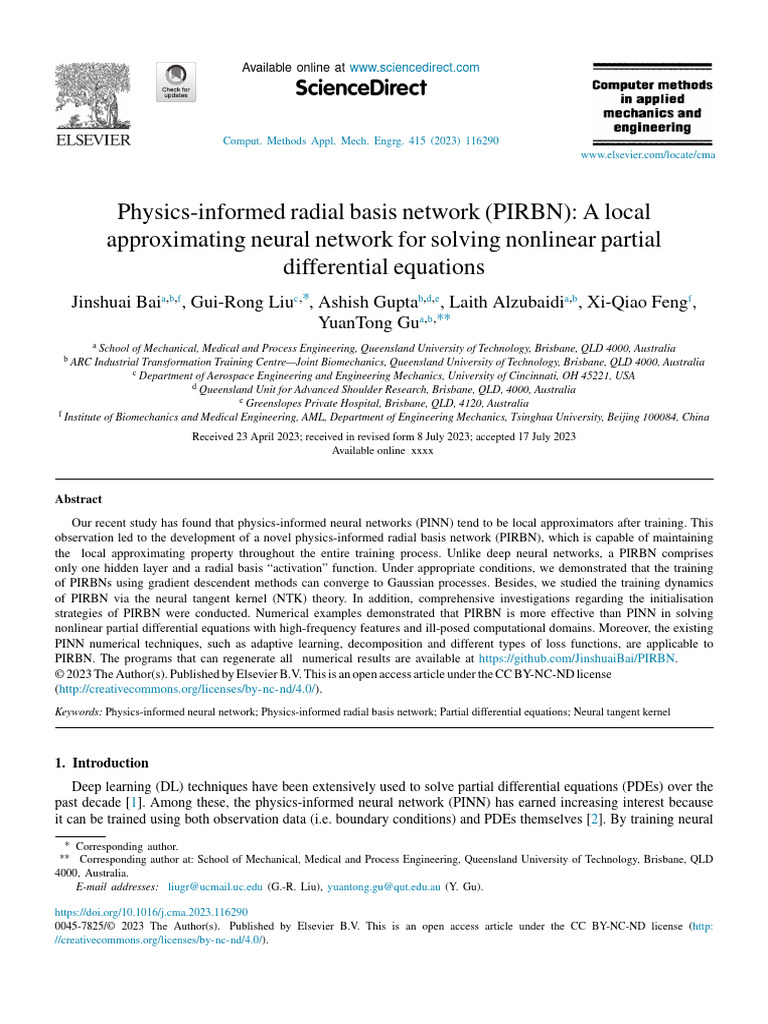 Physics-Informed Radial Basis Network | PDF | Partial Differential ...