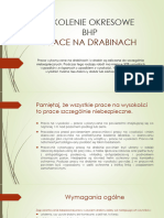 Szkolenie Okresowe BHP Prace Na Drabinach