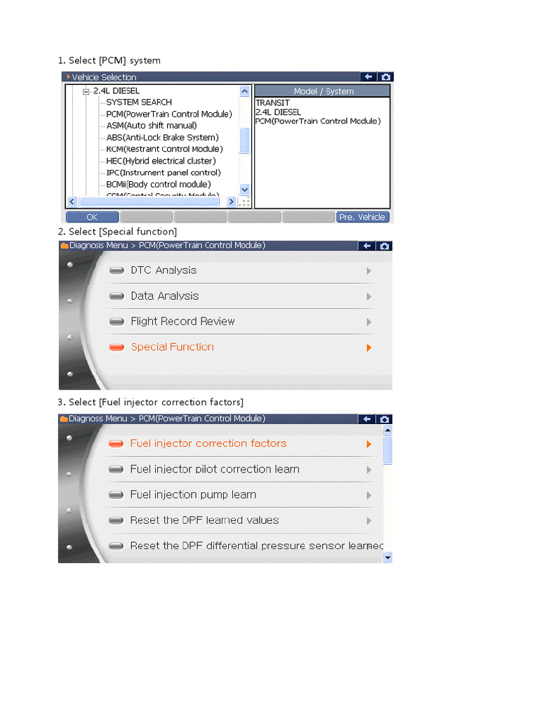 Transit Fuel Injector Correction Factors PDF