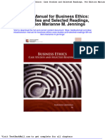 Download Full Solution Manual For Business Ethics Case Studies And Selected Readings 9Th Edition Marianne M Jennings pdf docx full chapter chapter