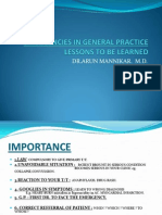 Emergencies in General Practice Lessons To Be