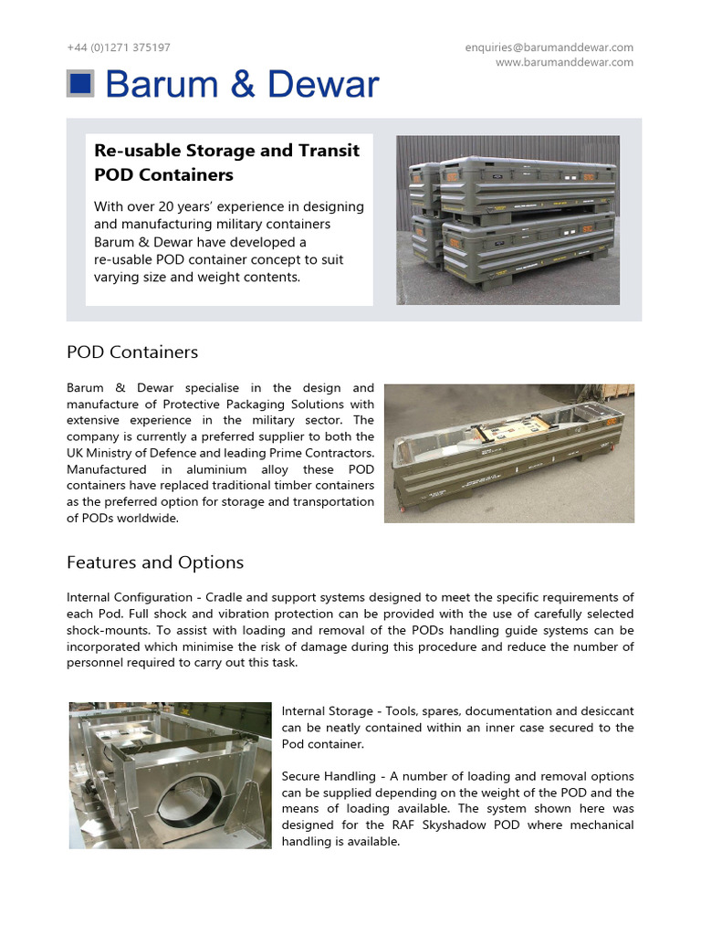 Military-Grade POD Containers Solutions | PDF | Packaging And Labeling
