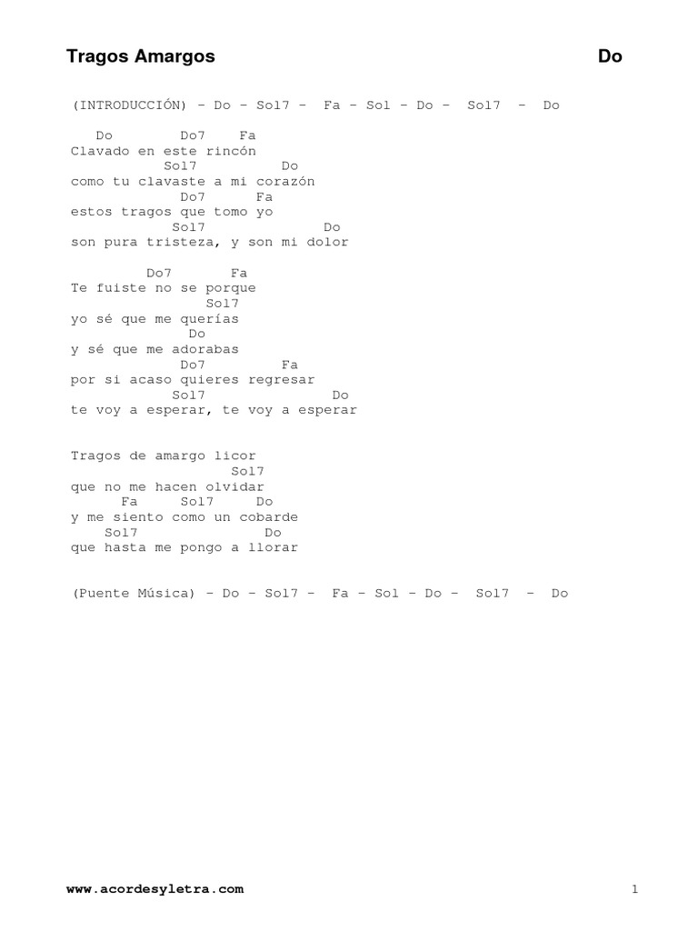 Tragos Amargos | PDF