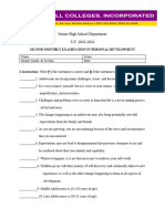 Second Monthly Exam Perdev