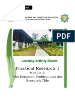 Practicalresearch1 Mod5 Theresearchproblemandtheresearchtitle Final