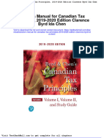 Full Solution Manual For Canadian Tax Principles 2019 2020 Edition Clarence Byrd Ida Chen PDF Docx Full Chapter Chapter