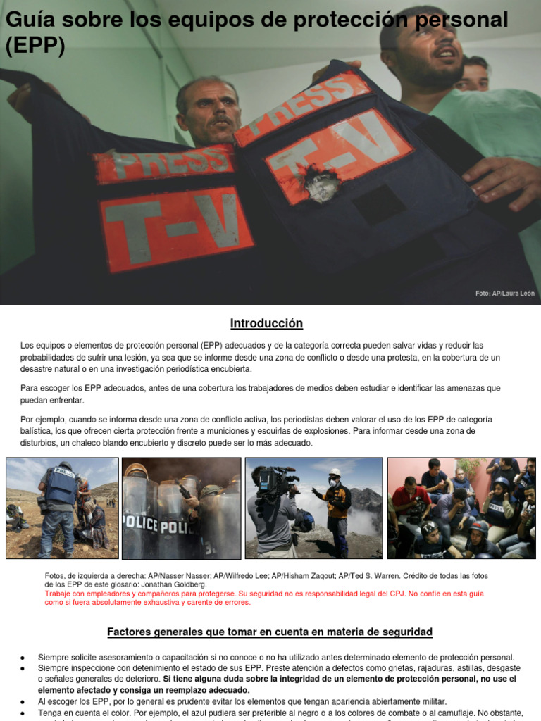 Guia Sobre Equipos De Proteccion Personal Epp Pdf Lentes Casco