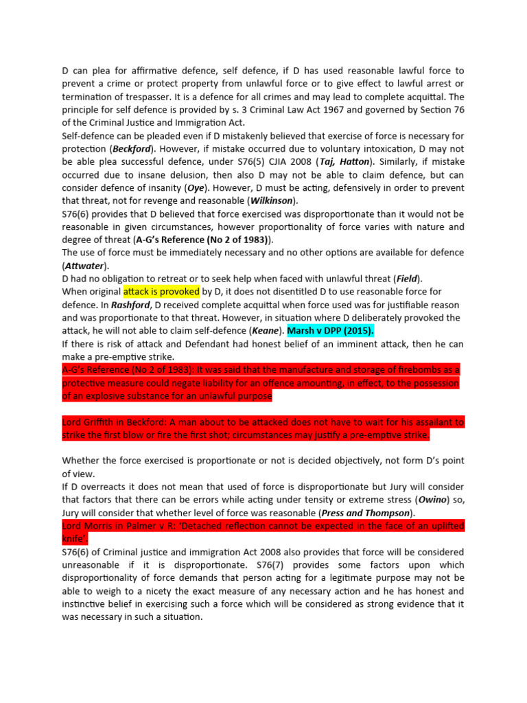 Affirmative Defence Pdf Public Law Criminal Justice