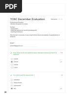 TCRC December Evaluation