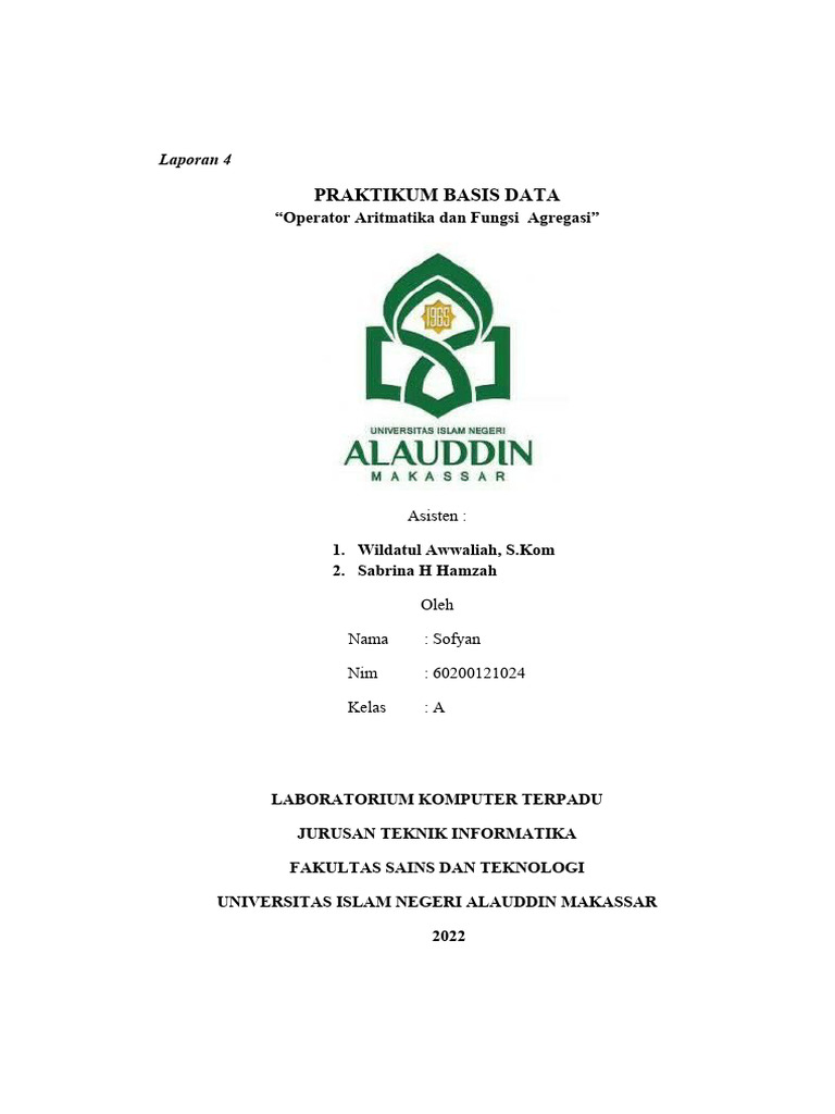 Operator Aritmatika dalam Basis Data | PDF