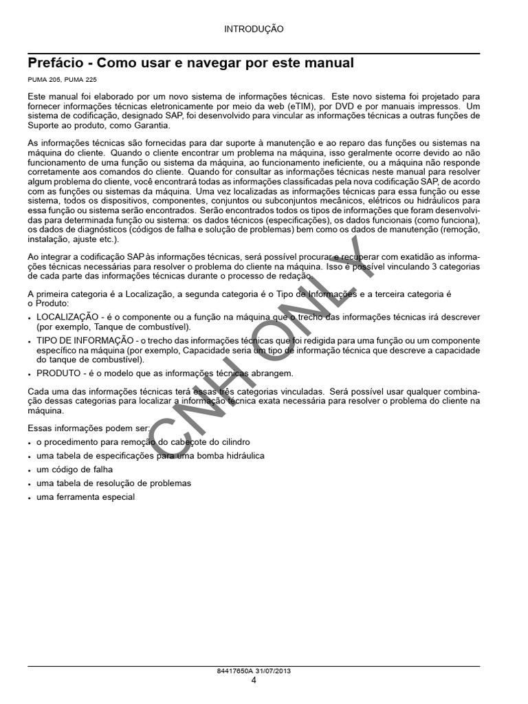 Manual Técnico Case Puma 230 | PDF | Tração nas quatro rodas | Eixo