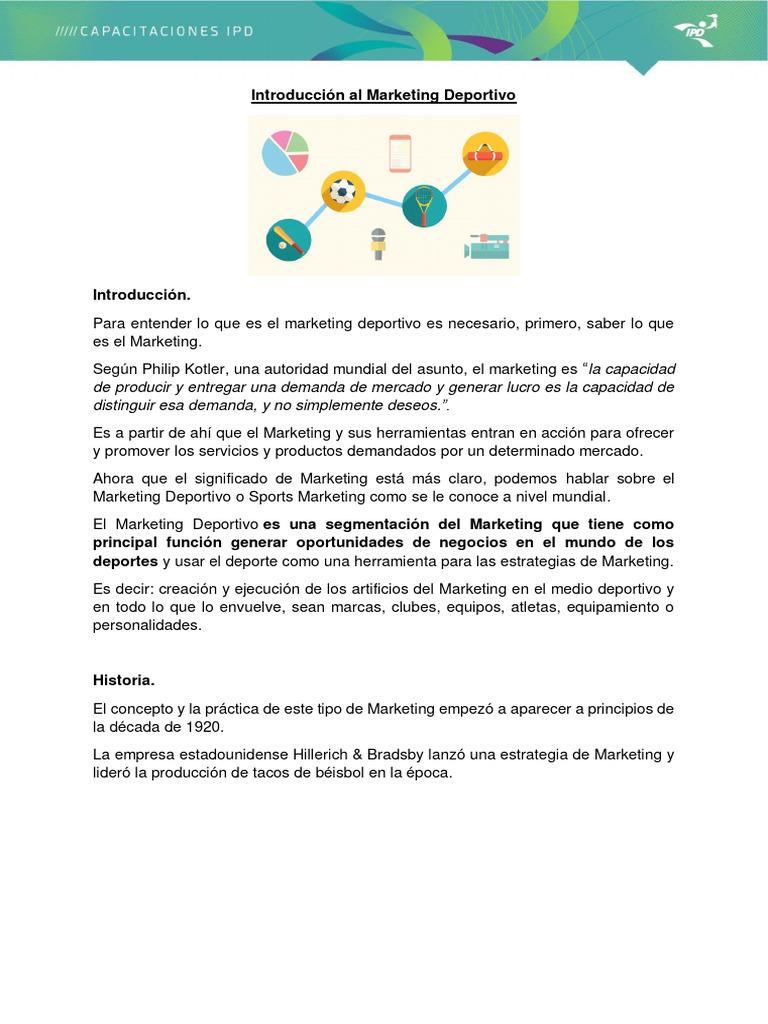 Introducción al Marketing Deportivo | PDF | Marketing | Deportes