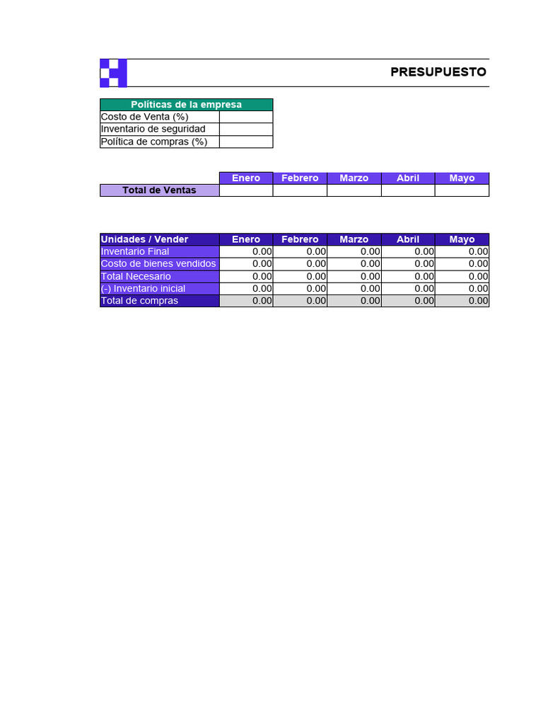 Modelo de Presupuesto de Compras | PDF