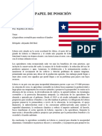 PAPEL DE POSICIÓN Liberia 1