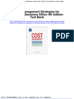 Full Cost Management Strategies For Business Decisions Hilton 4Th Edition Test Bank PDF Docx Full Chapter Chapter