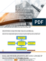 Ruang Lingkup Manajerial Dan Optimasi