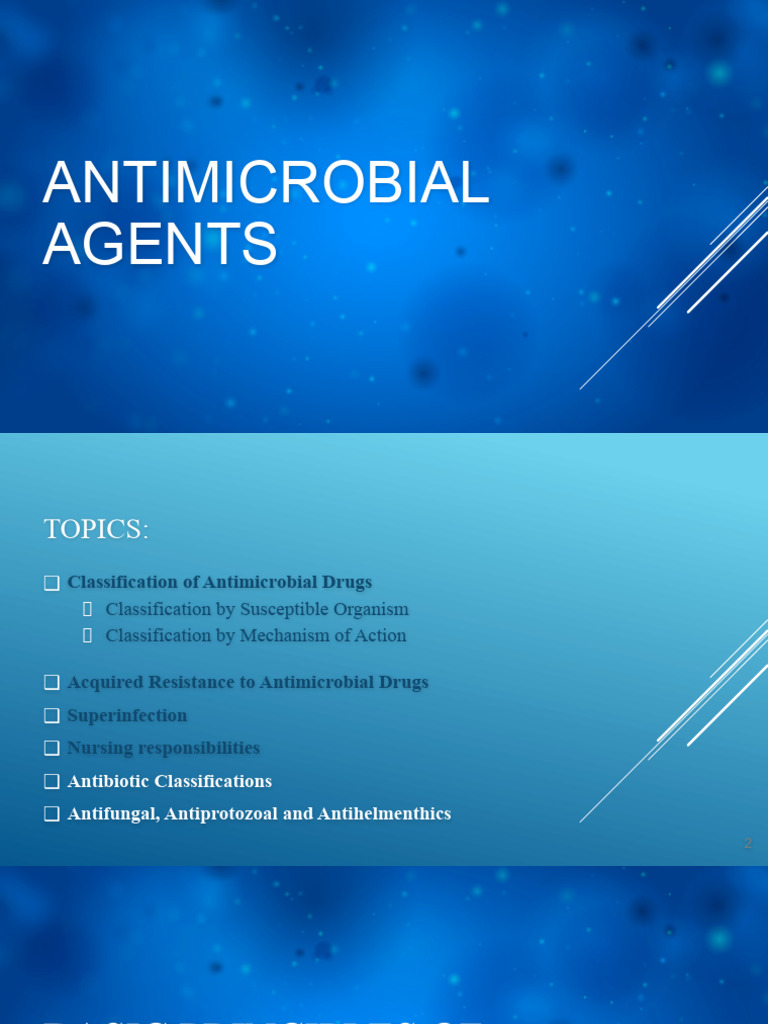 Antimicrobial Agents: Classification & Resistance | PDF | Antimicrobial ...