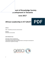 Assessment of Knowledge Society Development in Tanzania