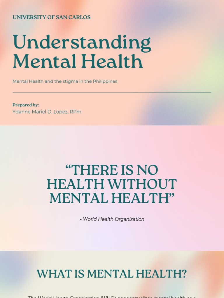 Understanding Mental Health Pdf Mental Health Mental Disorder