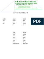 Jadwal Piket Kelas Vii