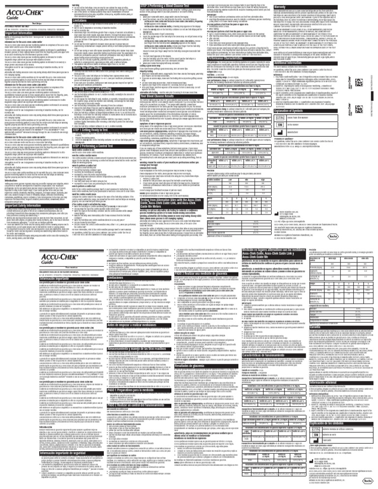 Accu-Chek Guide Blood Glucose Testing | PDF | Health Care | Diabetes