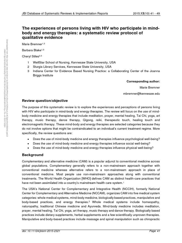 The Experiences of Persons Living With Hiv Who.6 | PDF | Alternative ...
