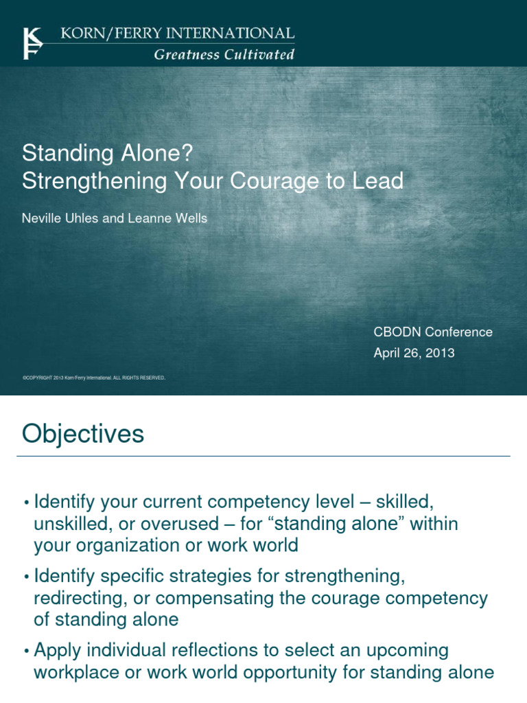 Uhles-Wells - Standing Alone - Slide Deck - 2013 0415 | PDF ...