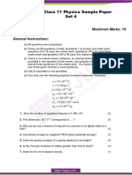 CBSE Class 11 Physics Sample Paper Set 4
