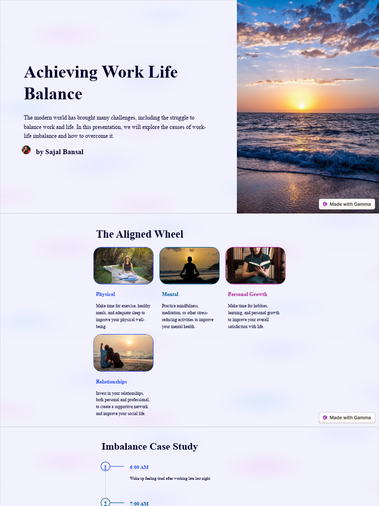 Achieving Work Life Balance | PDF | Mental Health | Psychological Concepts