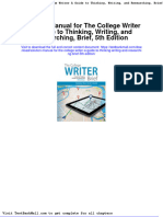 Download Full Solution Manual For The College Writer A Guide To Thinking Writing And Researching Brief 5Th Edition pdf docx full chapter chapter