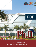 PH.D Admission For Working Professionals