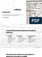 Definicion Del Movimiento Rectilineo Uniforme