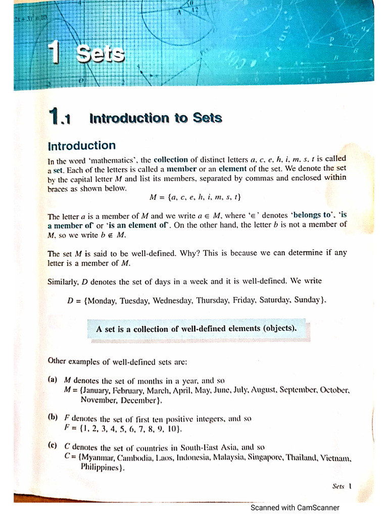 Chapter 1 Sets | PDF