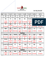 Class Time Table 12th Jan 2024