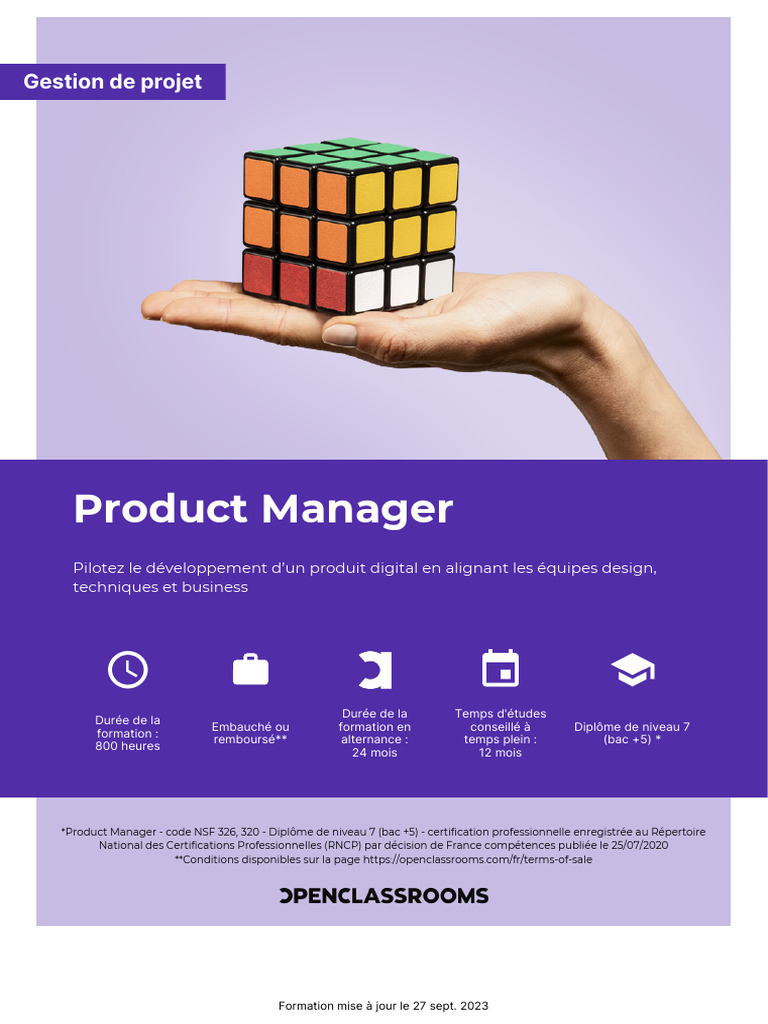 Formation Product Manager en Alternance | PDF | Scrum (développement ...