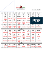 Class Time Table 11th Jan 2024