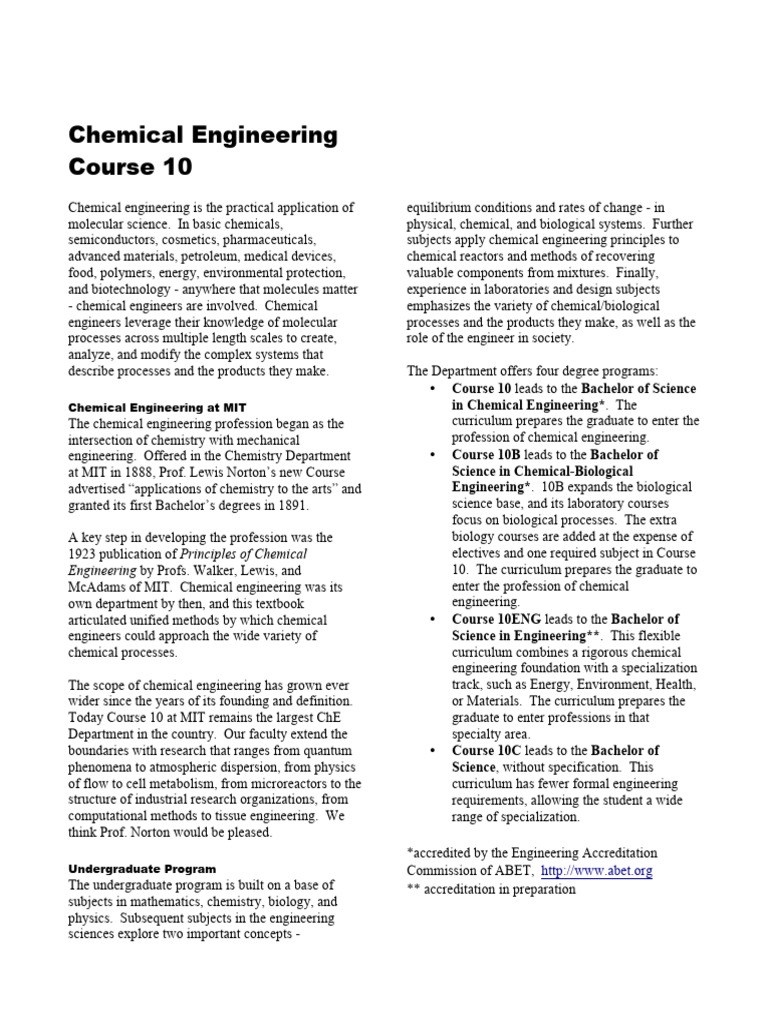 Course 10 - Chemical Engineering - 2013 | PDF | Engineering | Chemical ...