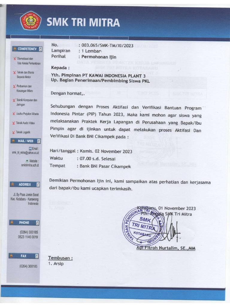 Surat Izin PT KAWAII | PDF