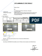 Plastics Sheet - MPV Material Flammability Test Result - Aug 2017