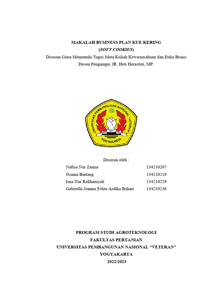 Makalah Business Plan Kue Kering Pdf