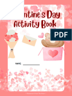 Valentines Day Pink WorkBook For Kids