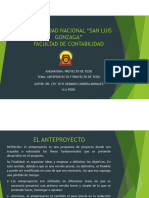 Anteproyecto y Proyecto de Tesis