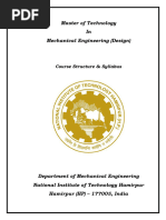 M - Tech - Mechanical Engineering (Design) - Course - STR - and - Syllabus