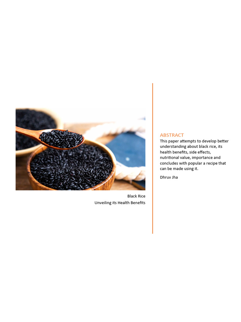 Healthy Benefits Of Black Rice