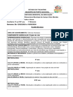 Plano Proj. de Vida 6º Ao 8º! 9º Ano Prof. Júnior