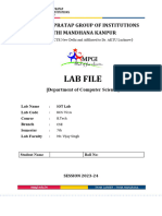 Lab File: Maharana Pratap Group of Institutions Kothi Mandhana Kanpur