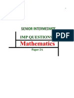 Mathematics 2A IMP Questions